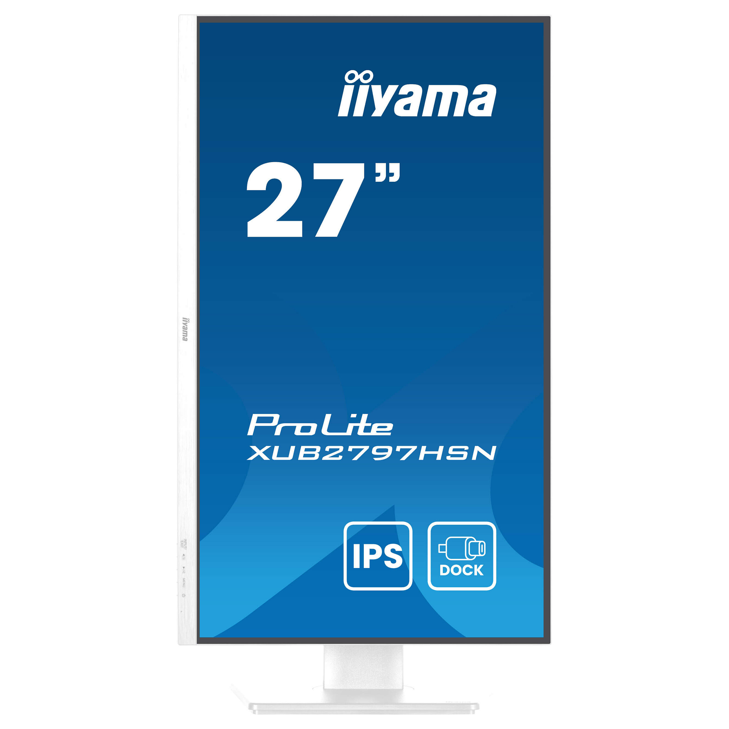 Monitor iiyama ProLite XUB2797HSN-W2 / 27" / Full HD IPS / 100Hz / 1ms / HDMI+USB-C+DisplayPort - Bardhë - 3