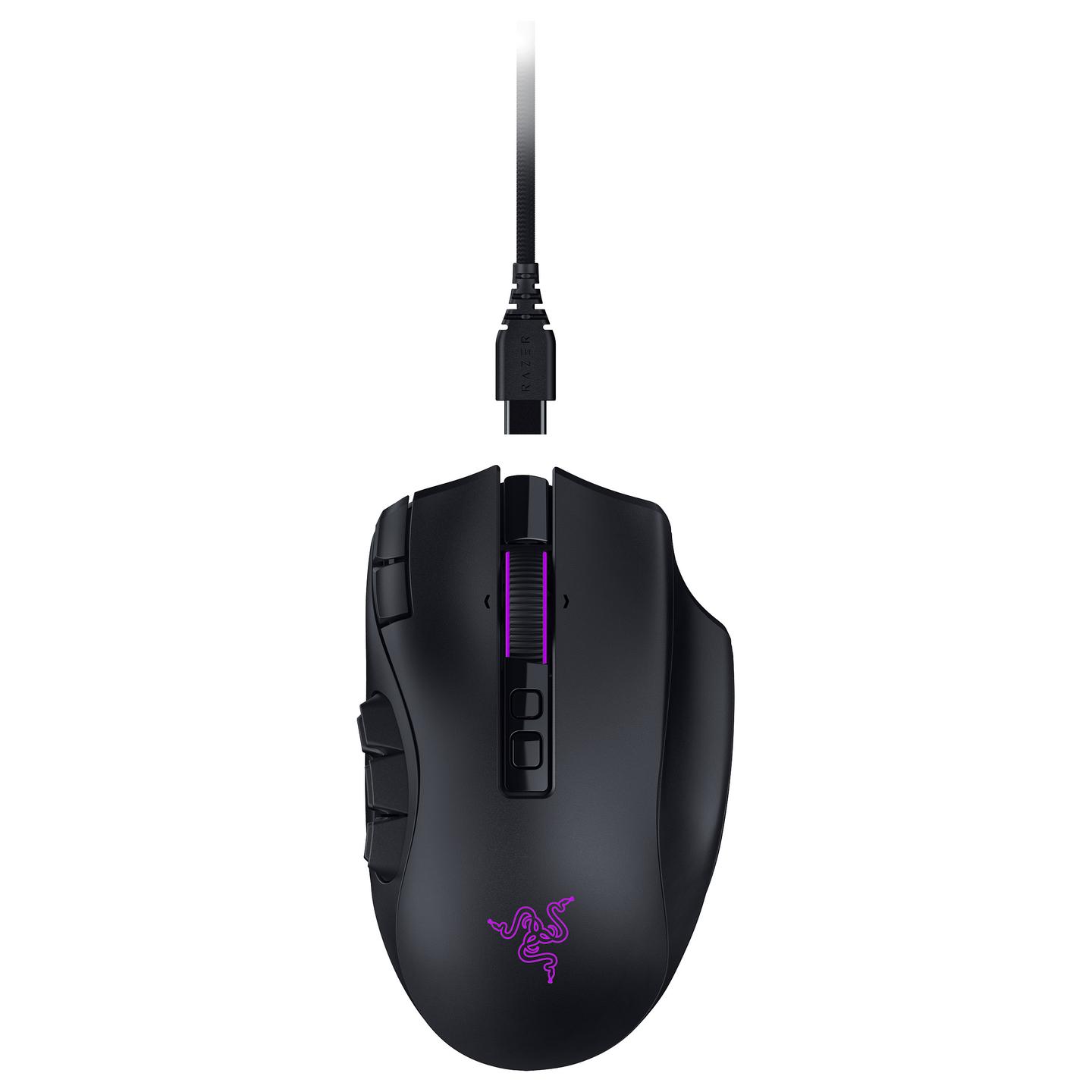 Maus Gaming pa Kabllo Razer Naga V3 Pro, Wireless 2.4GHz + Bluetooth, 50000 DPI, 23 Butona, RGB - Zezë - 10