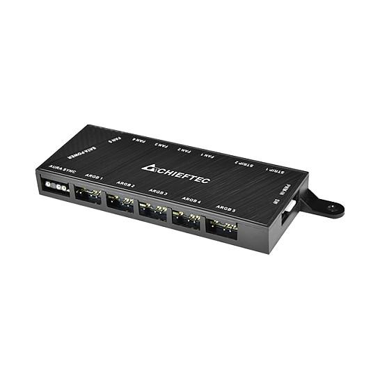 Kasë Chieftec Gamer Series Hunter GS-01B-OP, Midi-Tower, ATX, 4x120mm A-RGB, Xham i Temperuar, 2x USB 3.0 - Zezë - 25