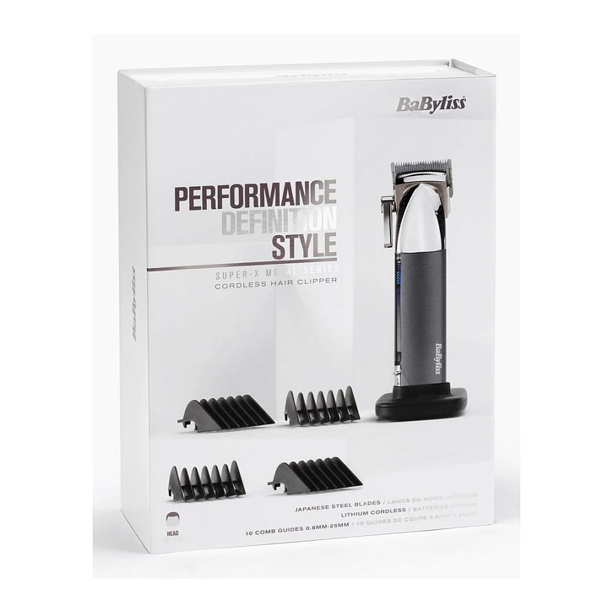 Makinë për Prerjen e Flokëve BaByliss Super-X Metal / E996E / Tehe Çeliku Japonez / 10 Krehra / 180 Minuta / Pa Kabllo – Gri - 4