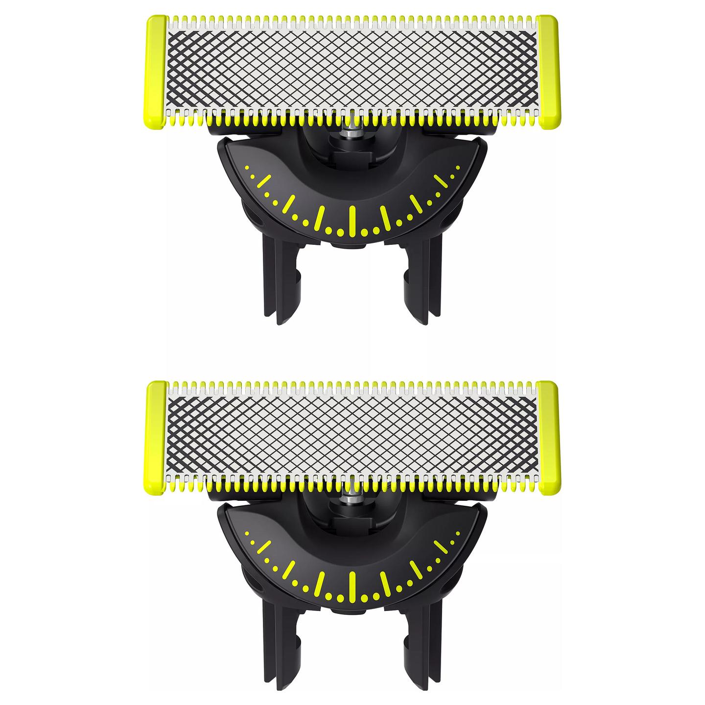 Teh zëvendësues për makinë rroje Philips OneBlade 360 QP420/50 / 360 Blade / Anti-Friction / Dual Protection / Contour-Following / 2 Copë - Zezë/Argjend/Gjelbër - 3