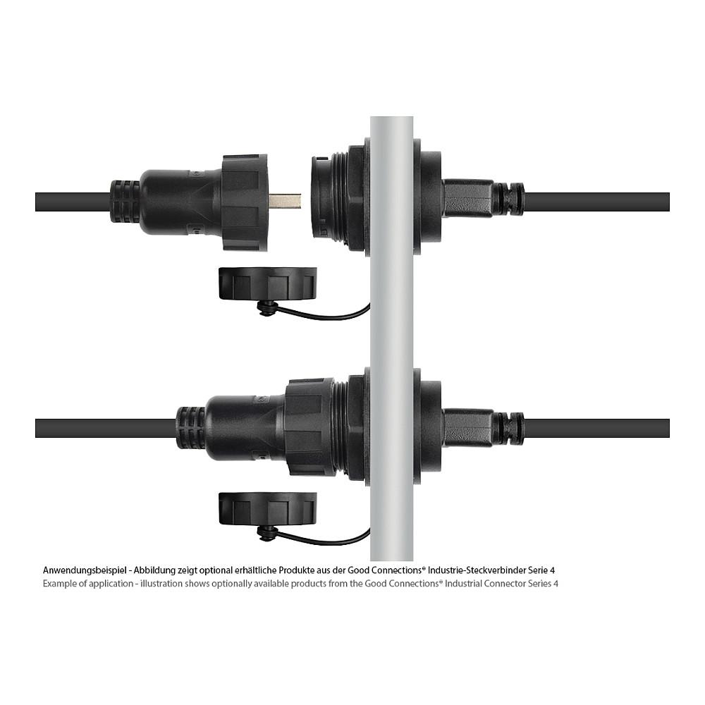 Kabllo USB Good Connections Alcasa IC04-U303, USB 3.0, USB-A Mashkull në USB-A Femër, Bajonetë, 1m - Zezë - 2