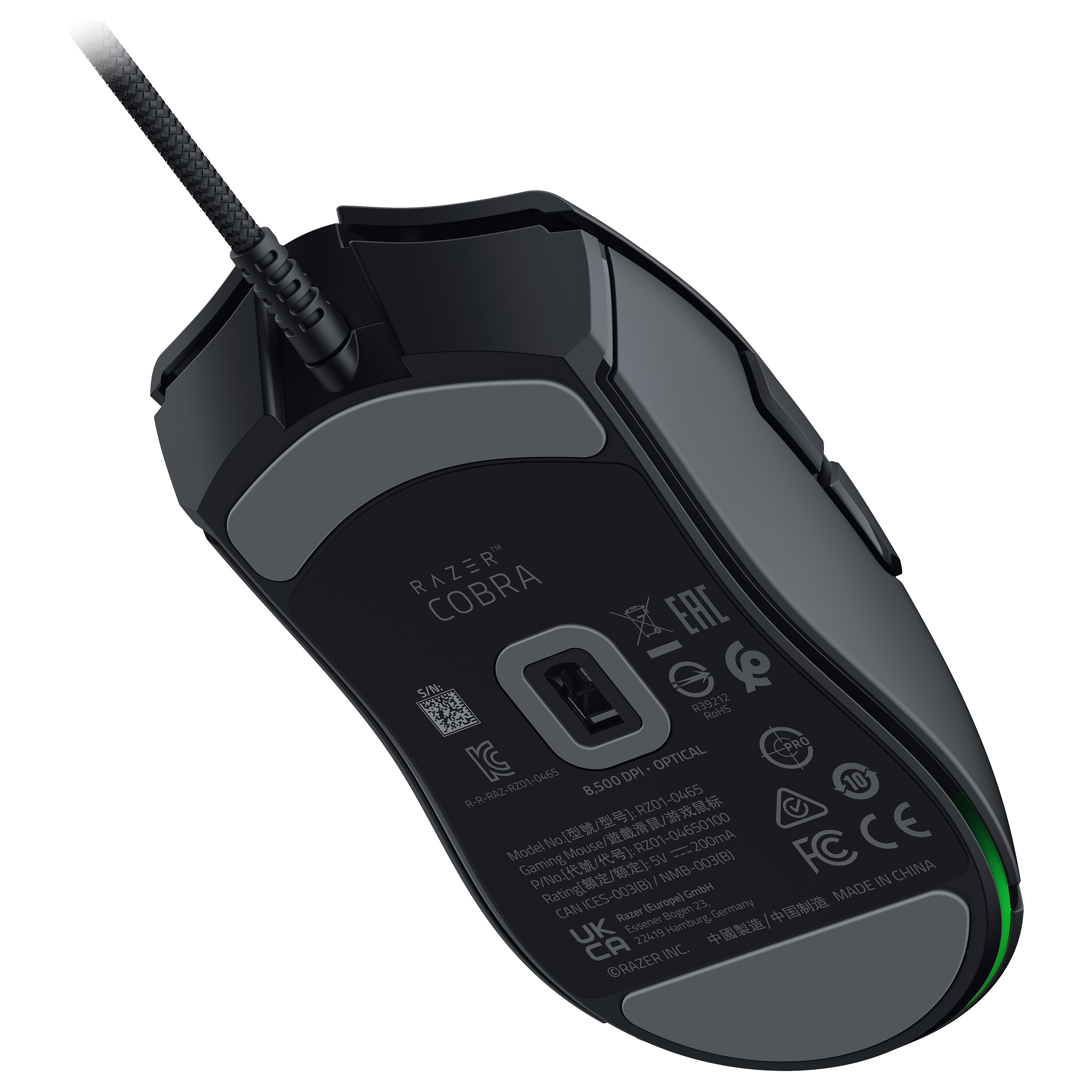 Maus Gaming me Kabllo Razer COBRA / 8500 DPI – Zezë - 4
