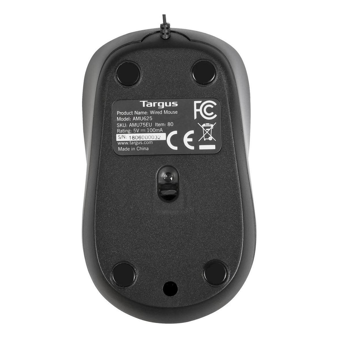 Maus me Kabllo Targus AMU75EU, USB, Blue Trace, 1000 DPI, 3 Butona, Kabllo 76cm - Zezë - 3