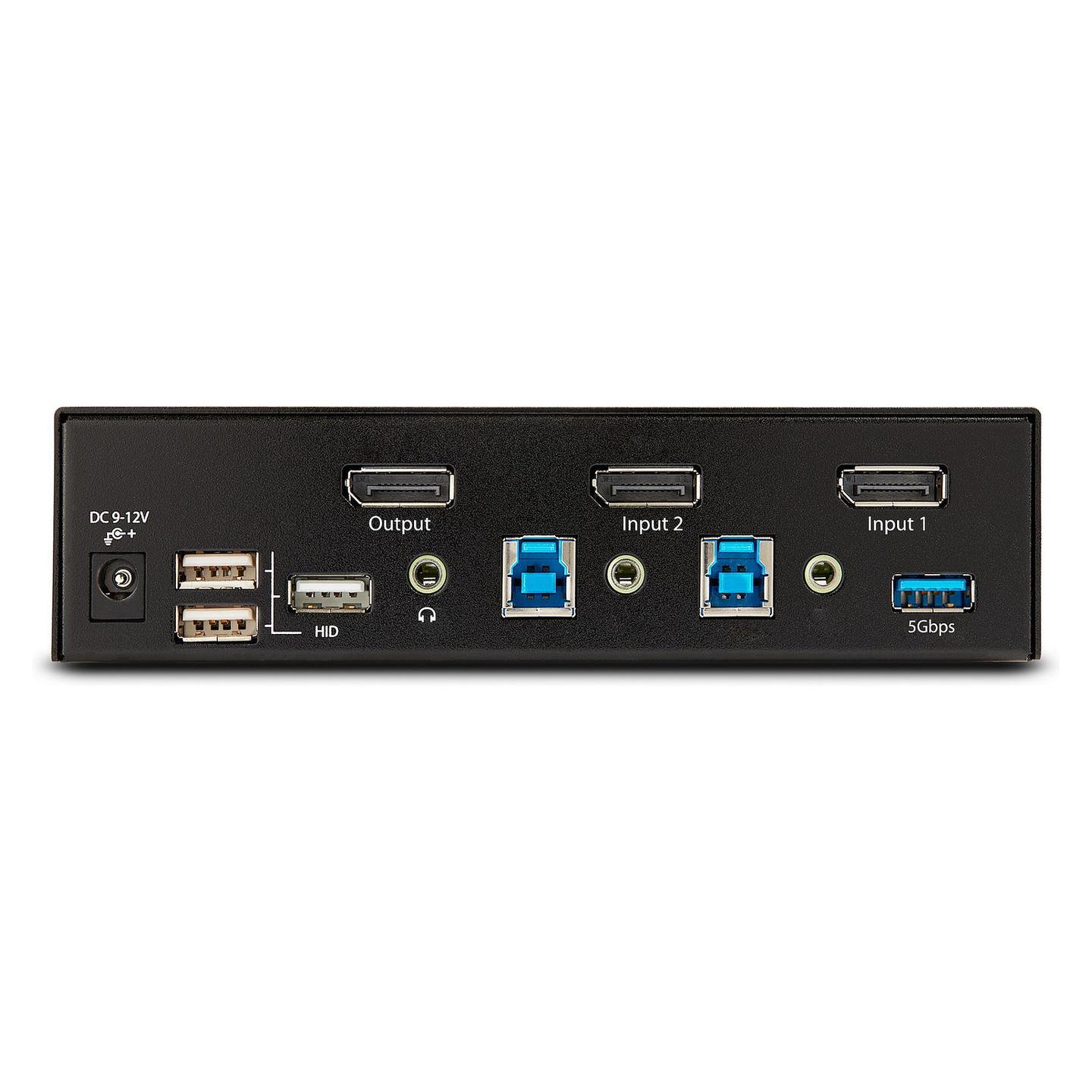 KVM Switch StarTech.com D86A2-2-PORT-8K-KVM, 2 porta, DisplayPort 1.4, 8K 60Hz, USB 3.0, Audio, TAA - Zezë - 4