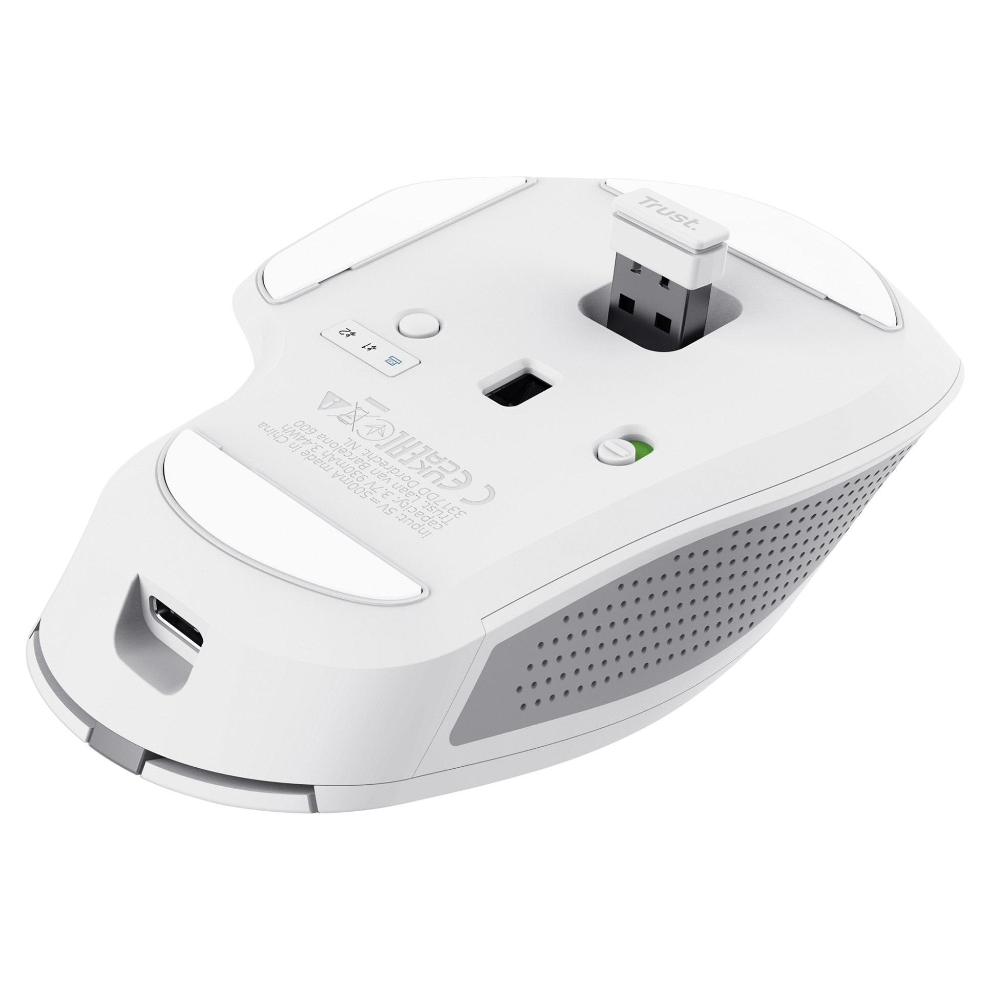 Maus pa kabllo Trust Ozaa+ / 3200 DPI / Wireless + Bluetooth / 6 Butona - Bardhë - 6