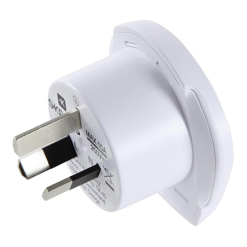 Adapter Universal SKROSS World to Australia, 100–250V, 10A, 1 dalje - Bardhë - 2