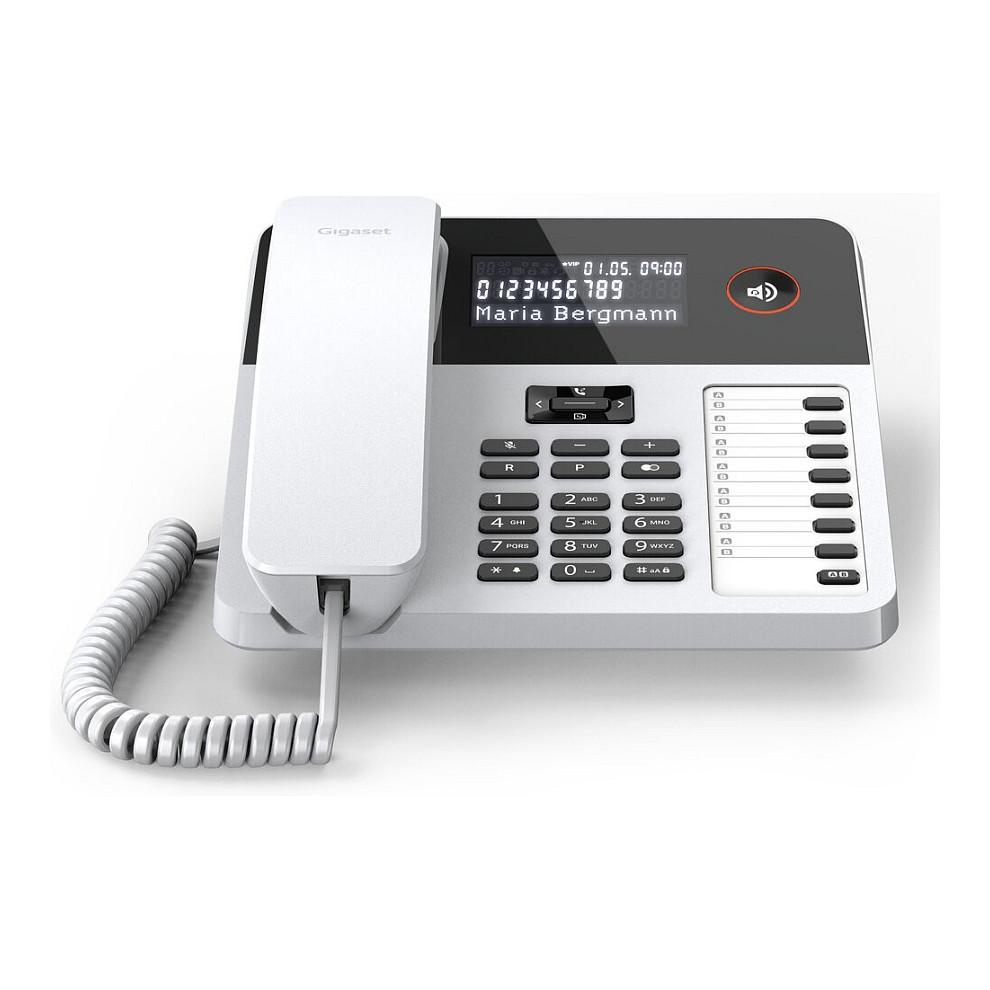 Telefon i Thjeshtë Gigaset DESK 600, Analog, LCD, 7 Taste Direkt, deri në 100 Kontakte, Hands-Free - Bardhë - 3