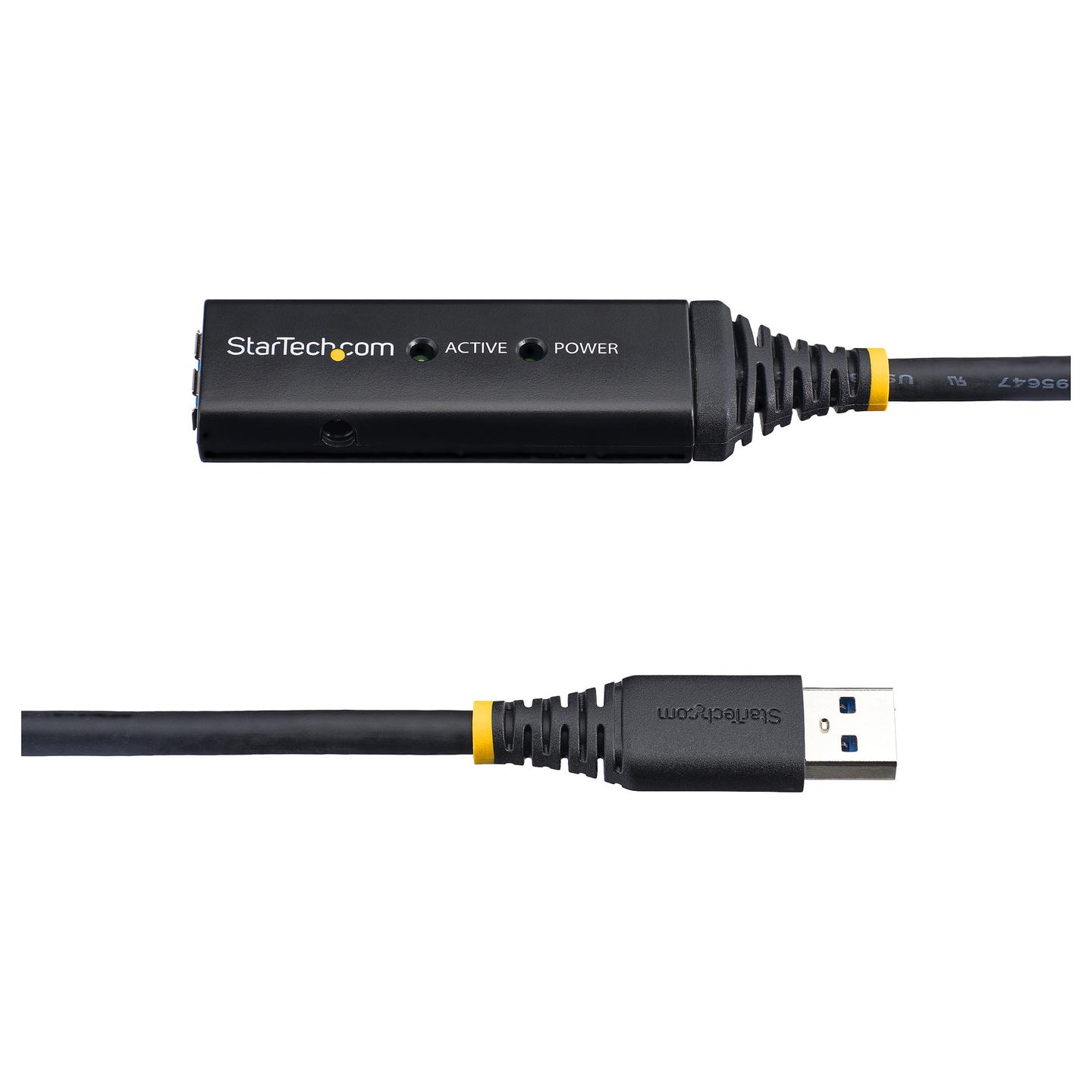 Kabllo USB StarTech.com USB3AAEXT5M, USB 3.0, USB-A Mashkull në USB-A Femër, 5Gbps, 5m, Zgjatuese Aktive - Zezë - 10