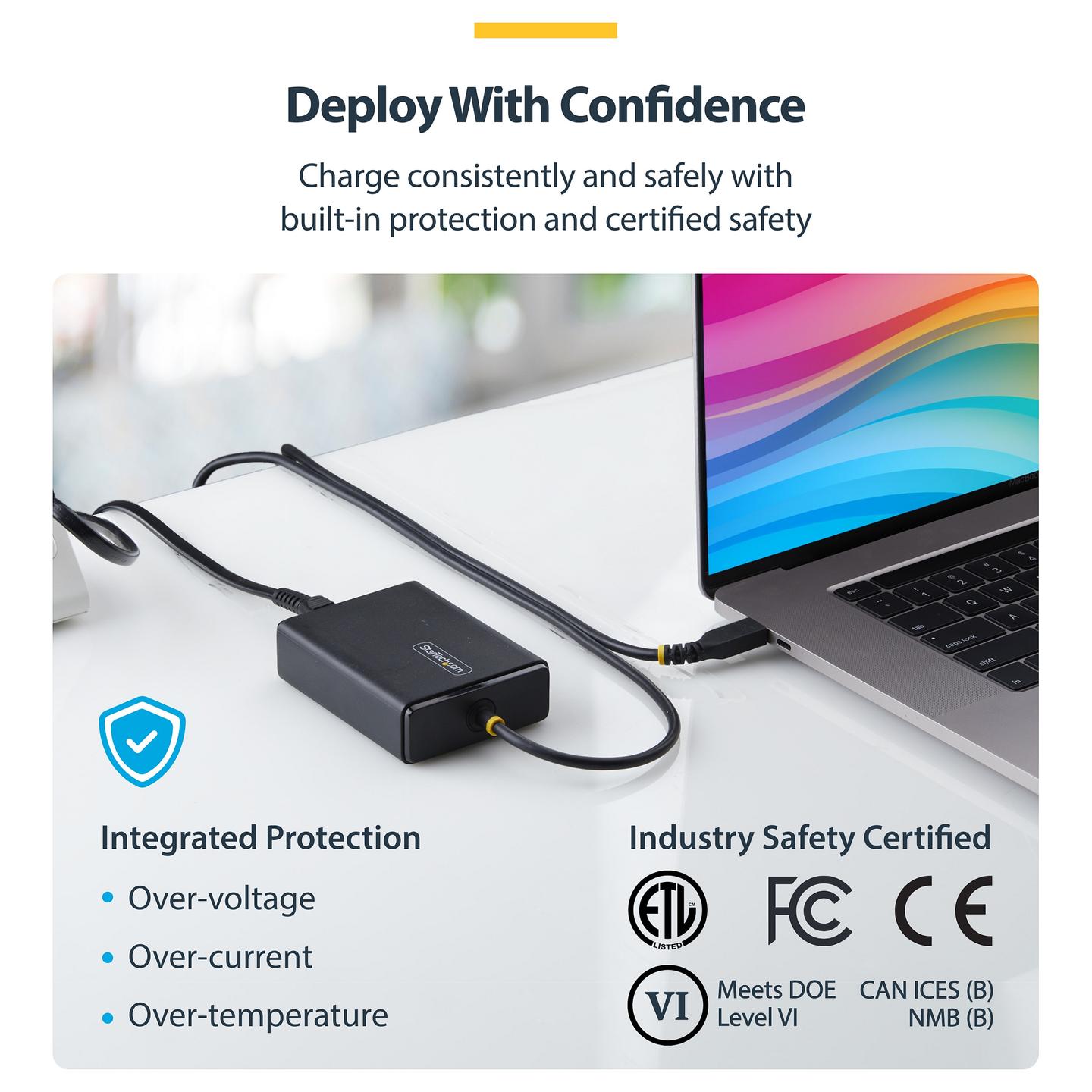 Adapter për Laptop StarTech.com 1100LE-USB-C-CHARGER, USB-C, 100W, Power Delivery 3.0, Kabllo 1.5m - Zezë - 12