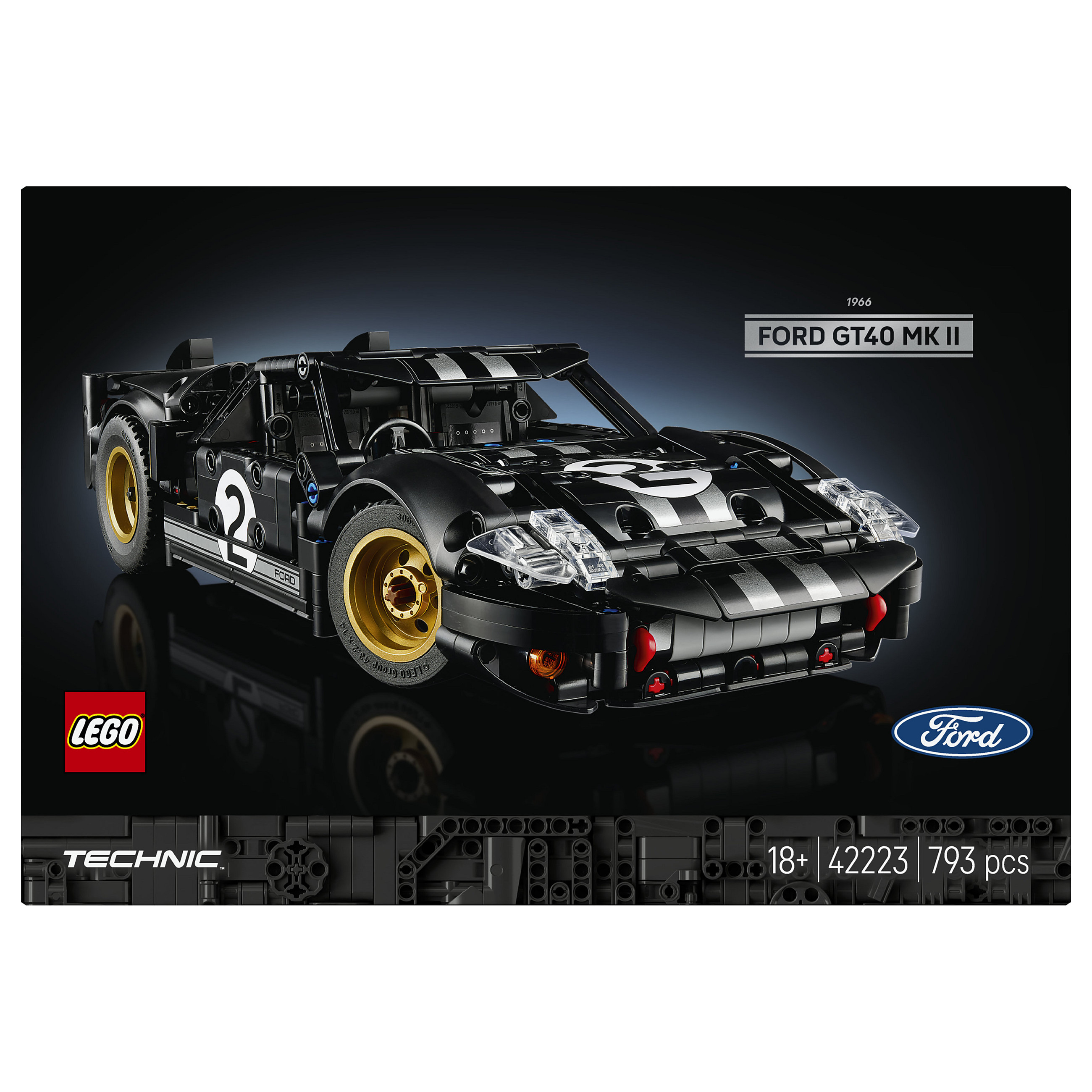 LEGO Technic 1966 Ford GT40 MKII Race Car 42223 - 9