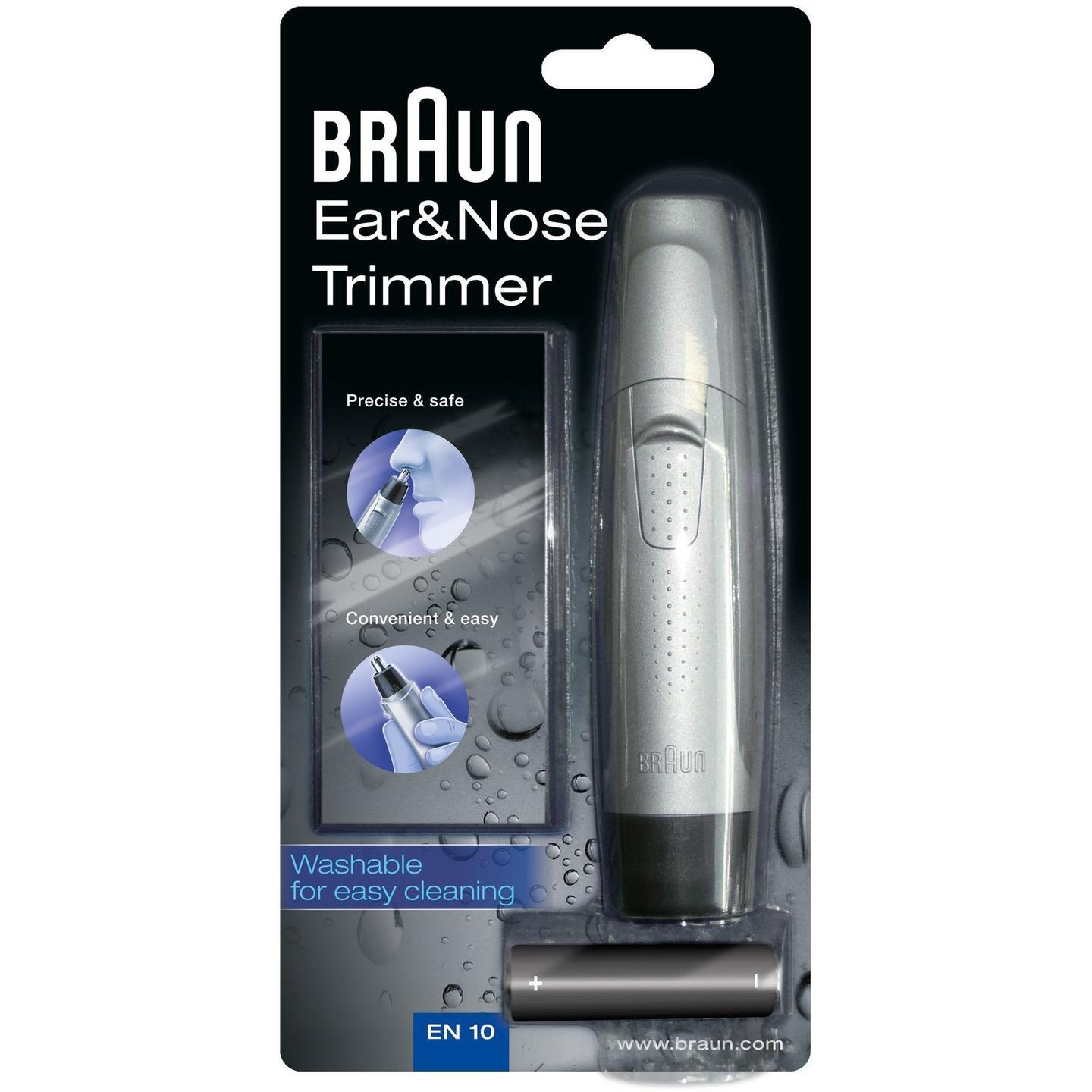 Makinë e rrojës Braun Exact Series EN 10 / Precision Trimmer / Rotary System / Stainless Steel / 60min – Zezë/Argjend - 3