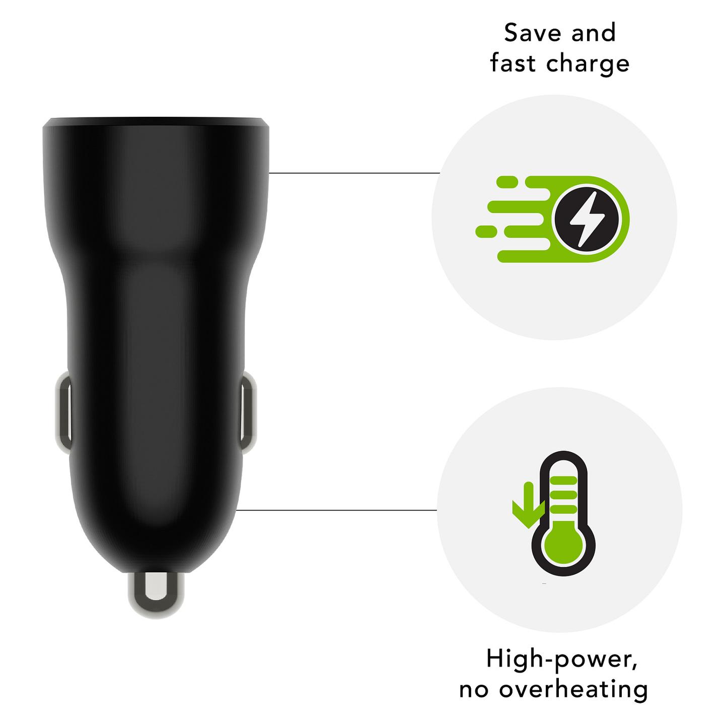 Karikues për Vetura dbramante1928 re-charge / USB-C 30W / USB-A 18W - Zezë - 4