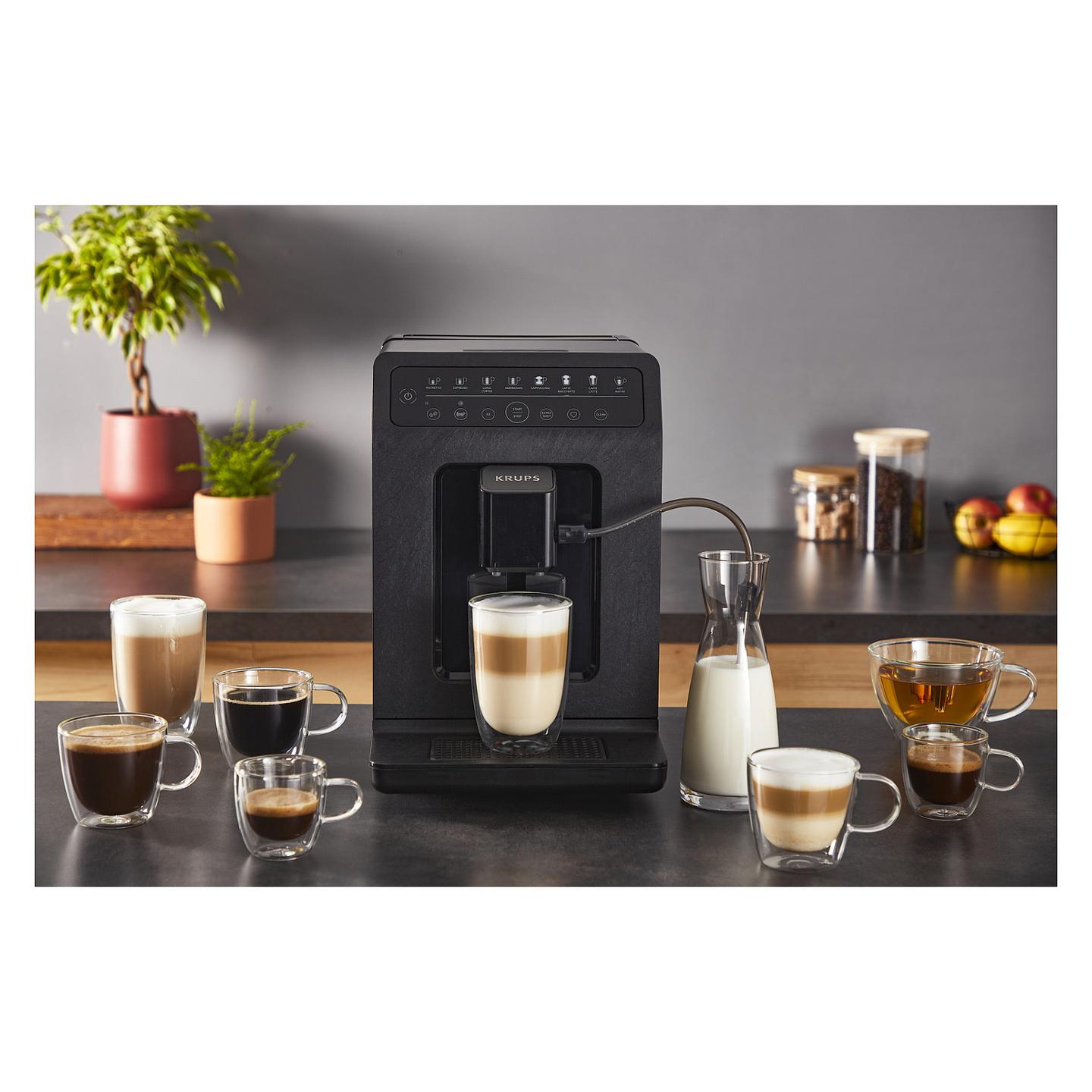 Aparat për Kafe Krups Evidence Eco-Design EA897B, 1450 W, 15 bar, 2.3 L, One Touch Cappuccino – Zezë - 10