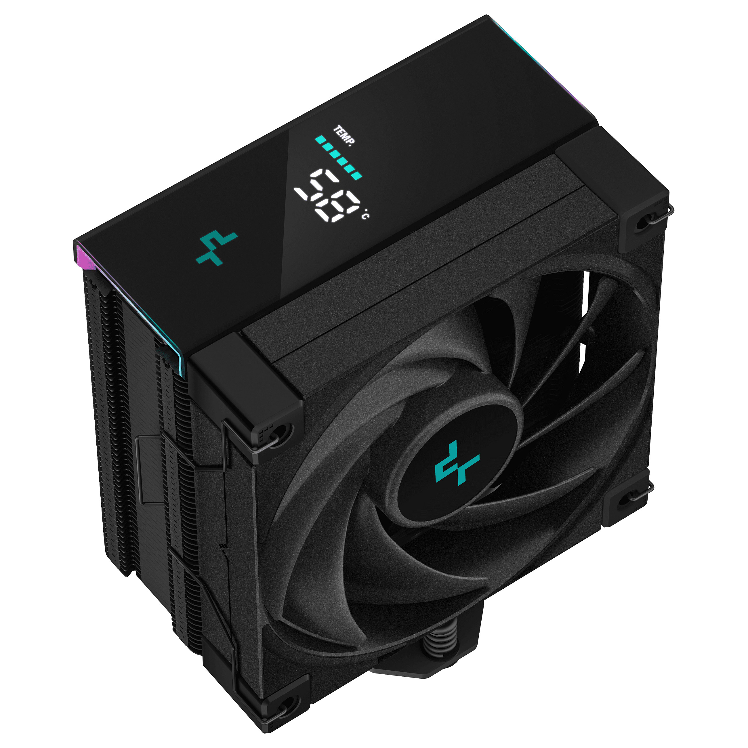 Ftohës për procesor DeepCool AK400 Digital / 120mm / ARGB / LCD - Zezë - 2