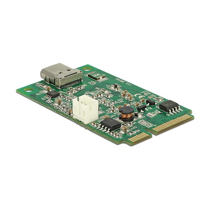 Kartë Zgjerimi Mini PCI Express Delock 95259 / Mini PCIe Full Size / 1x USB Type-C / USB 10Gbps / Asmedia ASM1142