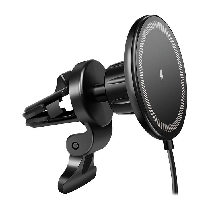 Adapter telefoni për veturë LogiLink PA0333 / Wireless Charging / Magnetic / 360° / 15W / Round – Zezë - 3