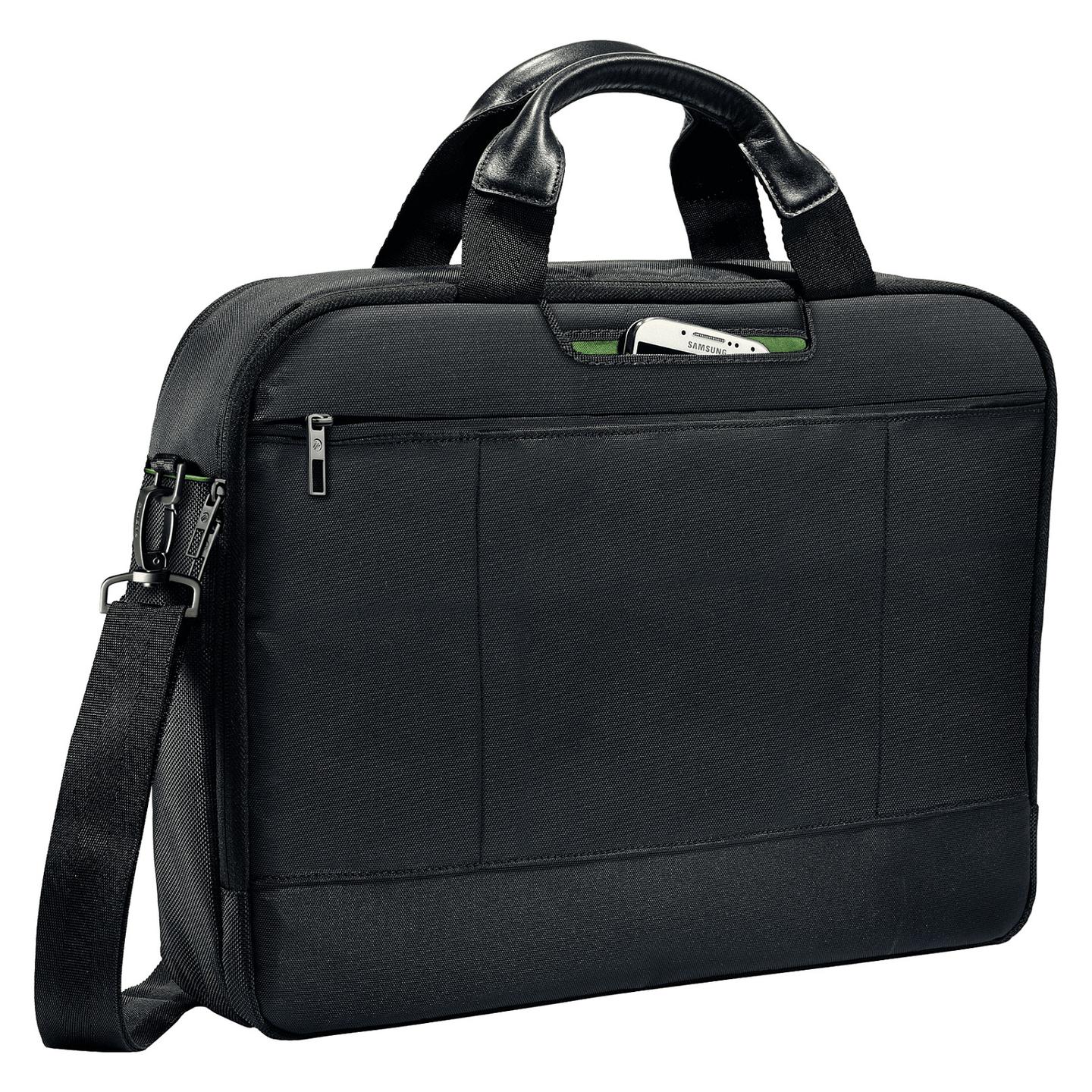 Çantë për Laptop Leitz Smart Traveller Complete, 15.6", 18 Ndarje, 2 Ndarje Kryesore, Rrip për Shpatull, Mbërthim për Valixhe – Zezë, Gjelbër - 2