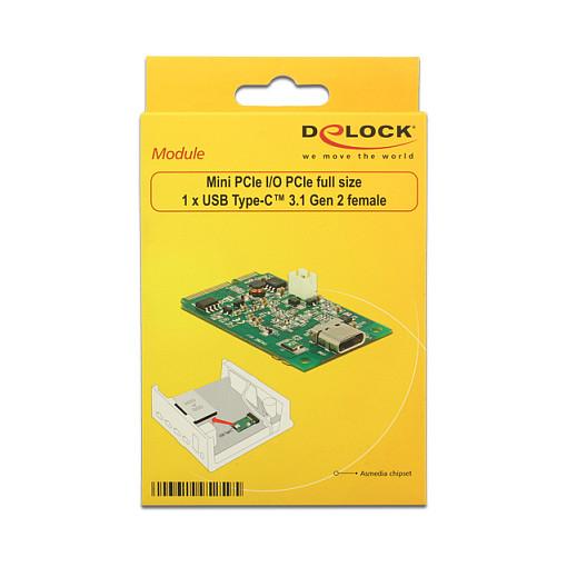 Kartë Zgjerimi Mini PCI Express Delock 95259 / Mini PCIe Full Size / 1x USB Type-C / USB 10Gbps / Asmedia ASM1142 - 6