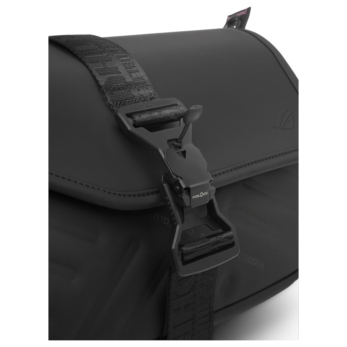 Çantë ASUS ROG SLASH Sling Bag 4.0, BC3004, për ROG Ally, Rezistente ndaj ujit, FIDLOCK, 0.6 kg - Zezë - 9