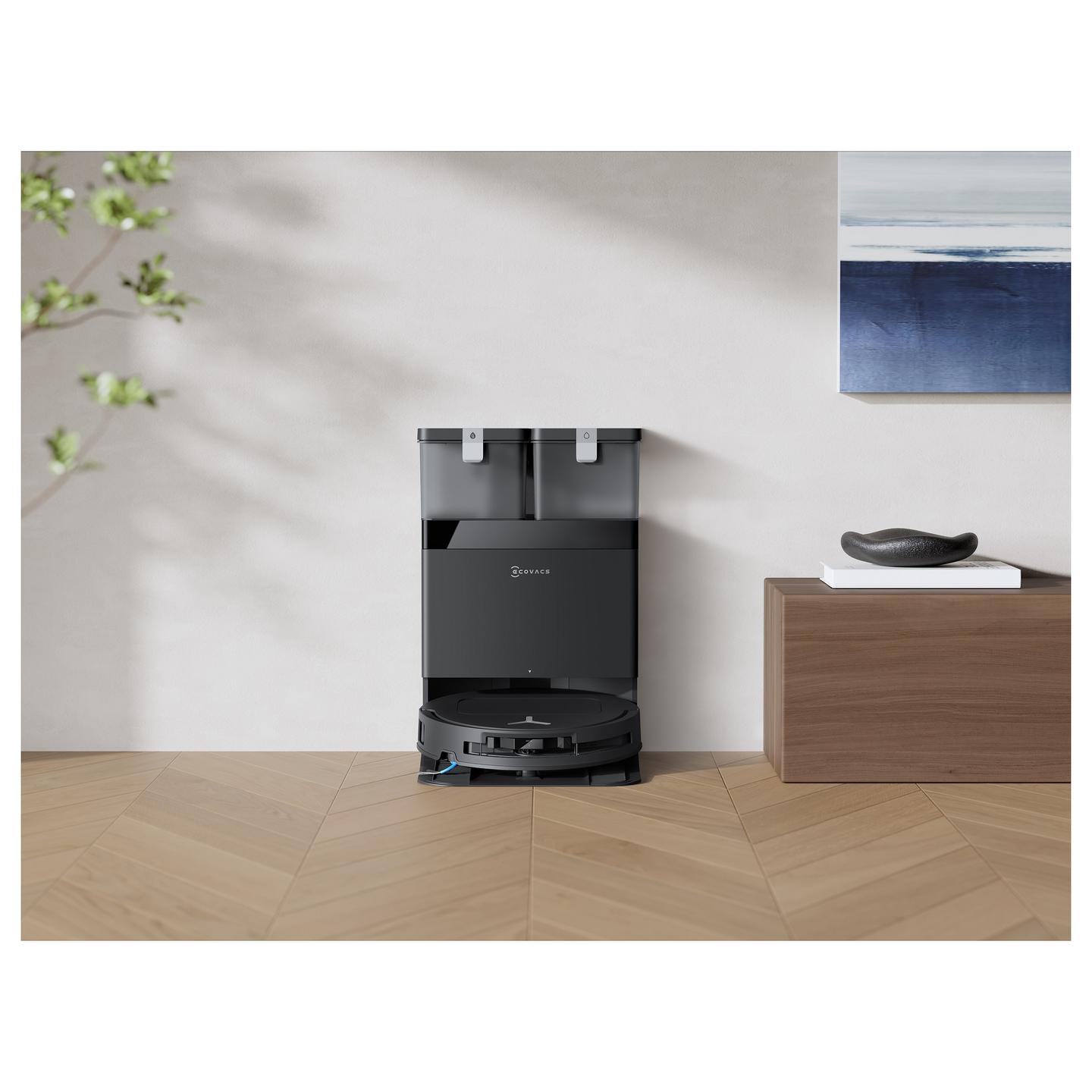 Fshesë Robotike ECOVACS DEEBOT T50 Omni Gen3 / TrueDetect 3D / Ecovacs YIKO 2.0 / Stacion Vetëpastrues OMNI - Zezë - 12