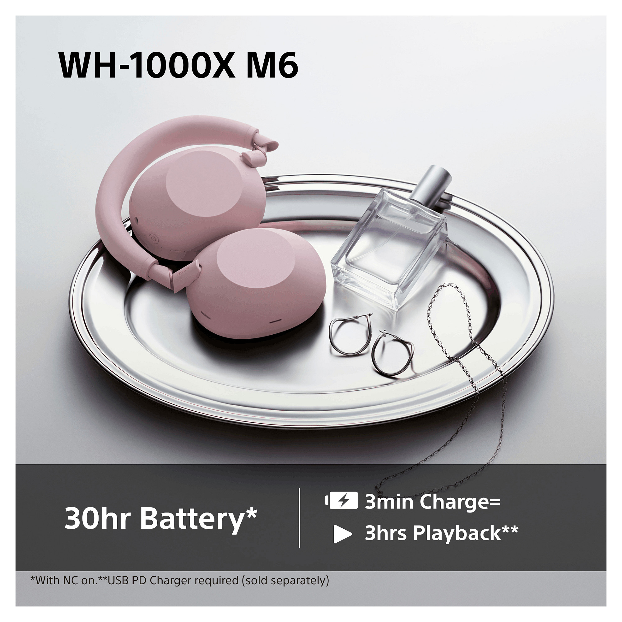 Kufje pa kabllo Sony WH-1000XM6 / Bluetooth / 4–40.000 Hz / ANC - Rozë - 11