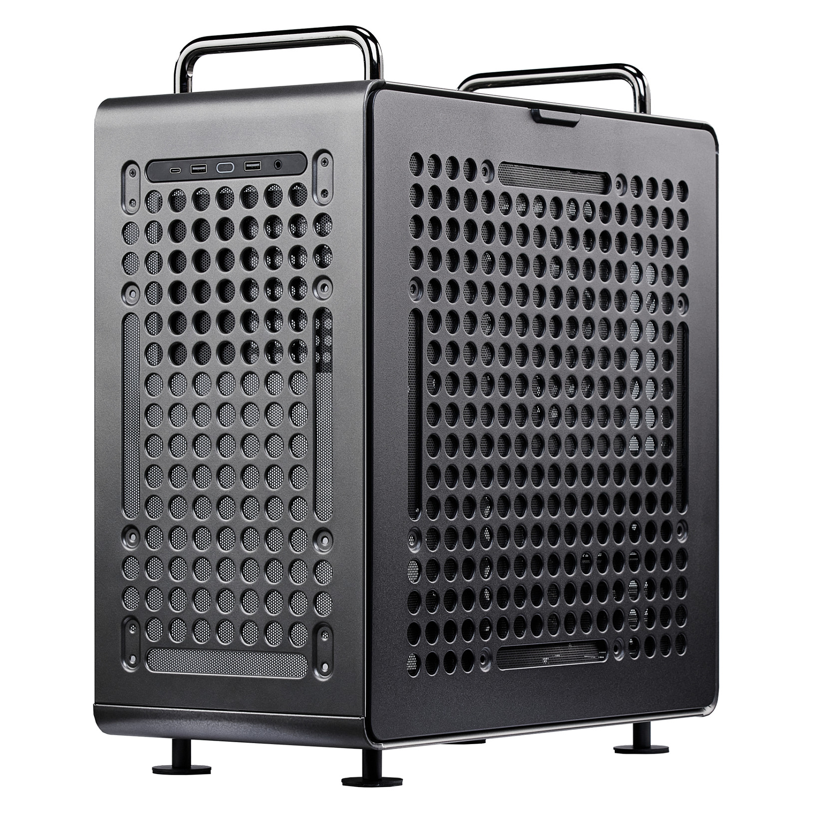 Kasë PC Cooler Master QUBE 540 / Midi Tower / E-ATX + ATX / 1x 120mm Fan / Tempered Glass - Zezë - 2
