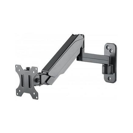 Mbajtëse Muri për Monitor Manhattan 461610 / 1 Monitor / 17"-32" / 8kg / Gas Spring / Tilt ±35° / Swivel ±90° - Zezë - 2