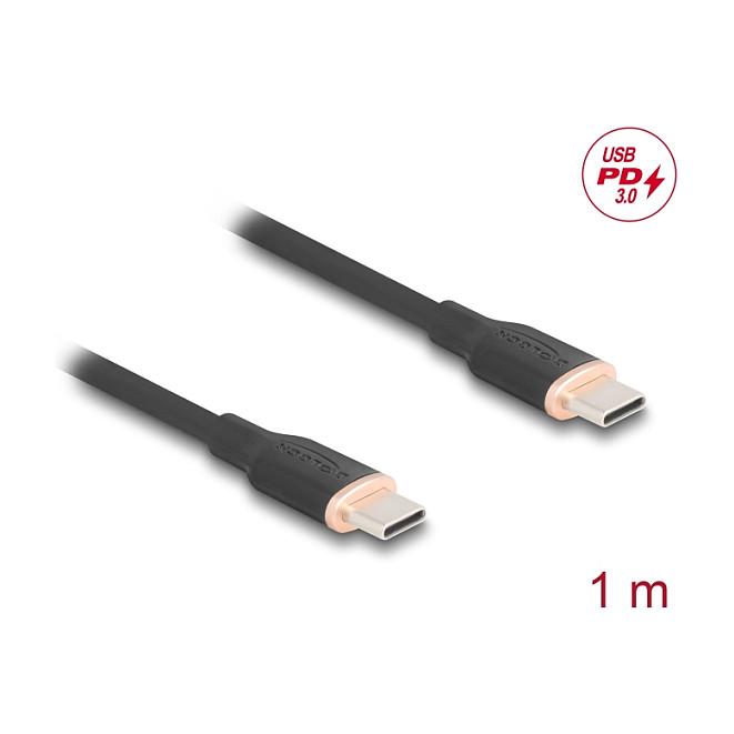 Kabllo USB DeLOCK 81238 / USB-C në USB-C / 1m / USB 2.0 / 480 Mbps - Zezë - 2