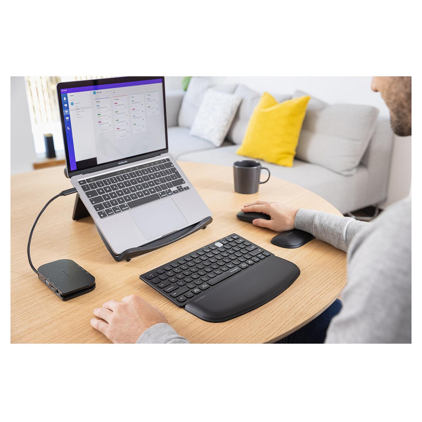 Mbështetëse për Kyçin Kensington ErgoSoft / Për Maus / Gel / Ergonomike / 73 × 153 × 18 mm / Bazë Kundër Rrëshqitjes - Zezë - 26
