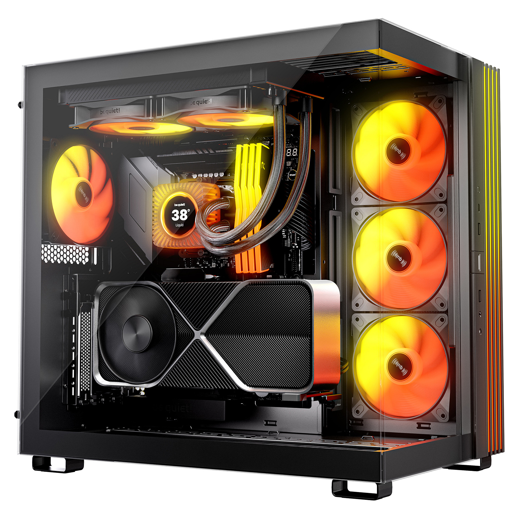 Ftohës për Procesor be quiet! LIGHT LOOP 240mm LCD / AIO / 240mm / 2x120mm / ARGB / LCD - Zezë - 6