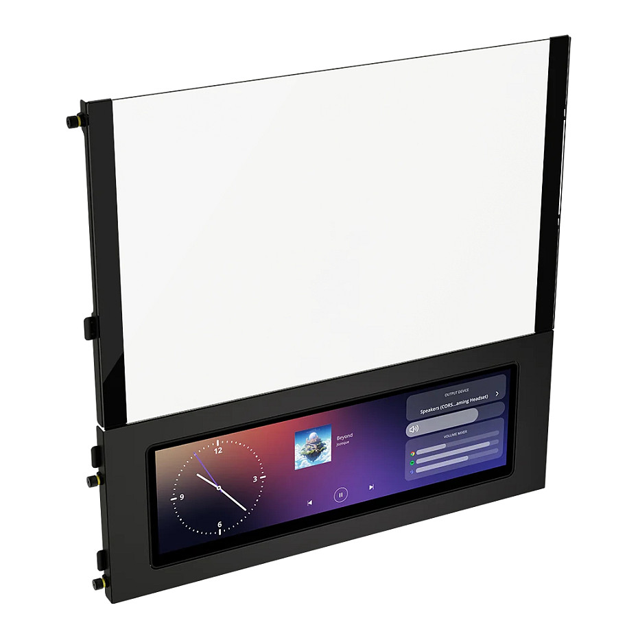 Kasë PC Corsair FRAME 4000D LCD RS ARGB / Midi Tower / E-ATX + ATX / 3x 120mm + 1x 120mm RS120 ARGB Fan / 14.5" LCD / Tempered Glass - Zezë - 2