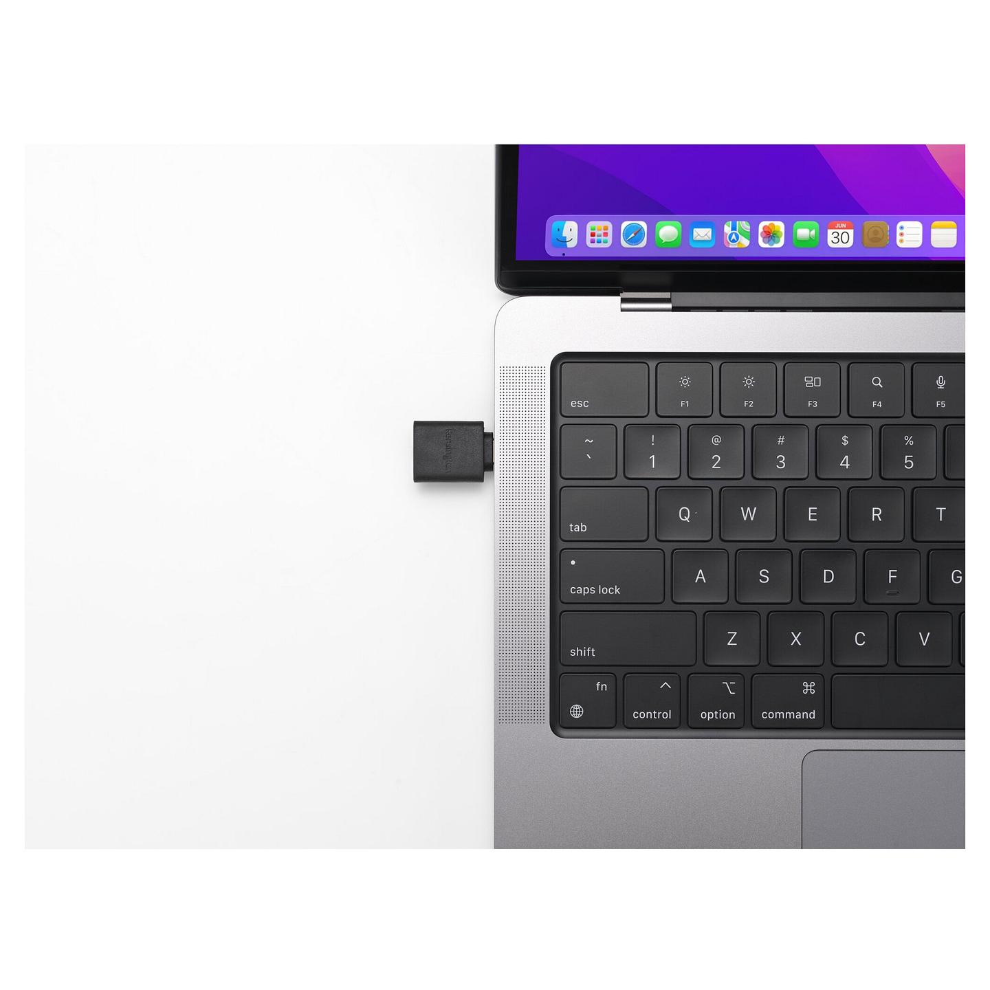 Adapter USB Kensington K33477WW / CA1010 / USB-C Mashkull në USB-A Femër / 5 Gbit/s / 5V 3A - Zezë - 9