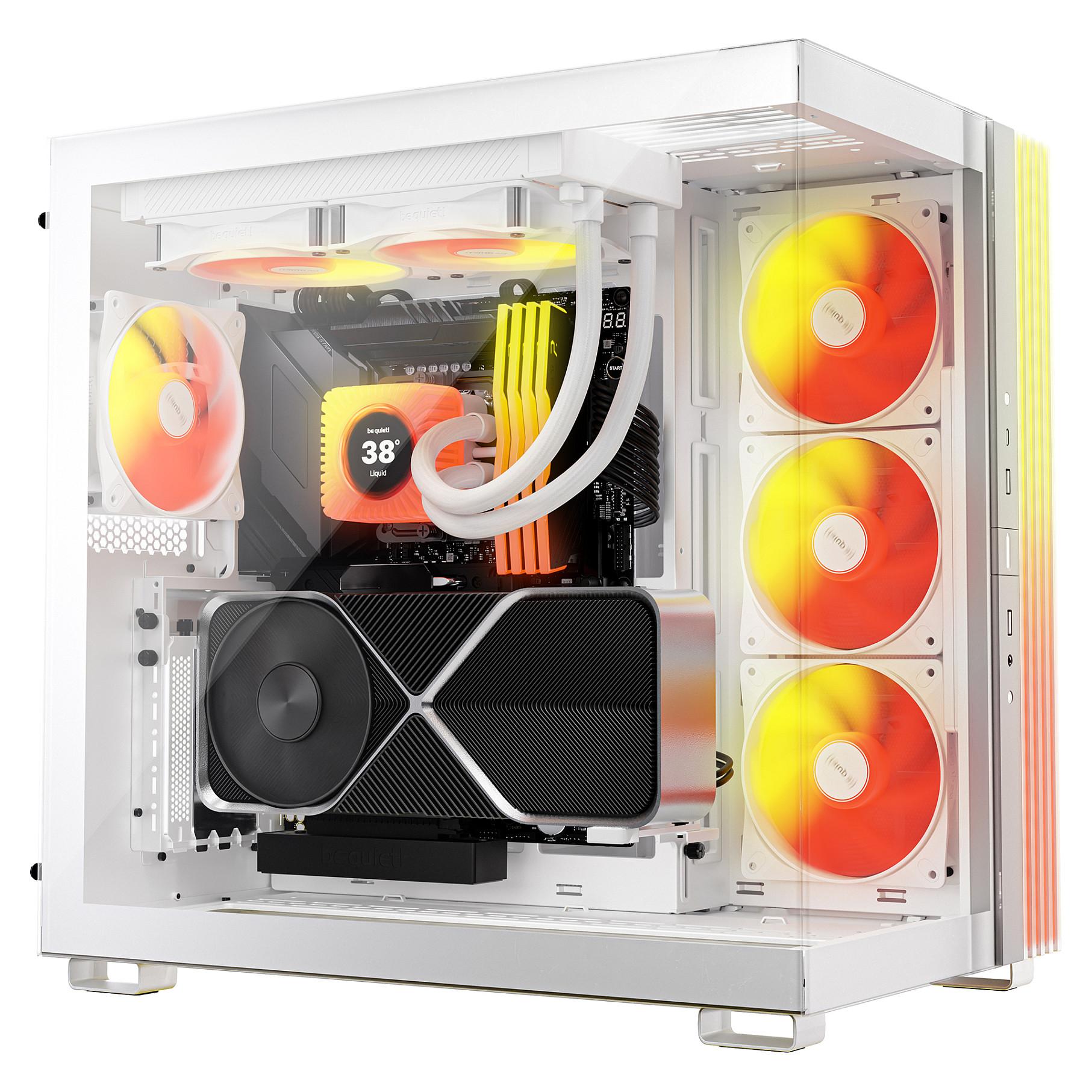 Ftohës për Procesor be quiet! LIGHT LOOP 240mm LCD / AIO / 240mm / 2x120mm / ARGB / LCD - Bardhë - 6