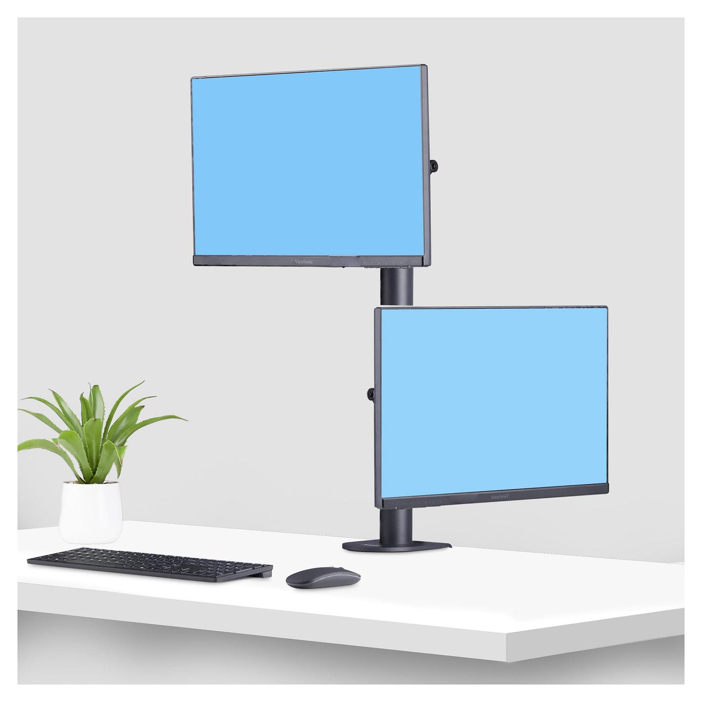 Mbajtëse për Monitor StarTech.com H2MPV-MONITOR-MOUNT , 2 Monitorë , 17–49" , deri 13kg për monitor , VESA 75x75 & 100x100 - Zezë - 8