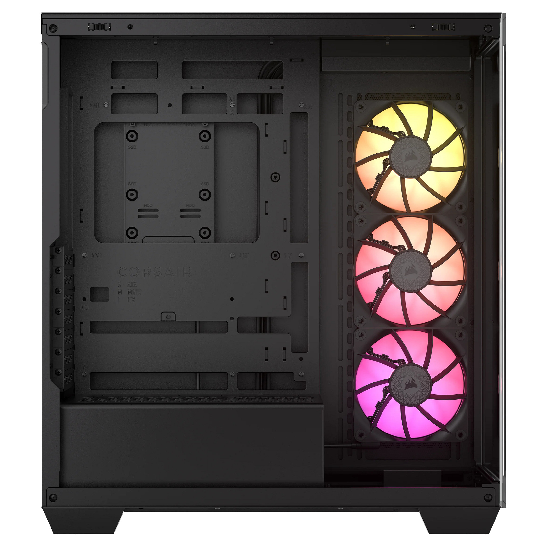 Kasë PC Corsair iCUE LINK 3500X RGB / Mid Tower / ATX / 3x 120mm RGB Fan / Tempered Glass - Zezë - 4