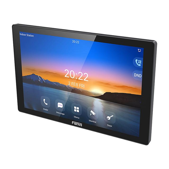 Stacion i Brendshëm Video VoIP Fanvil i506W, SIP, 6 Linja, 10.1", Touchscreen, 1280x800, Wi-Fi, Fast Ethernet, PoE - Zezë - 3