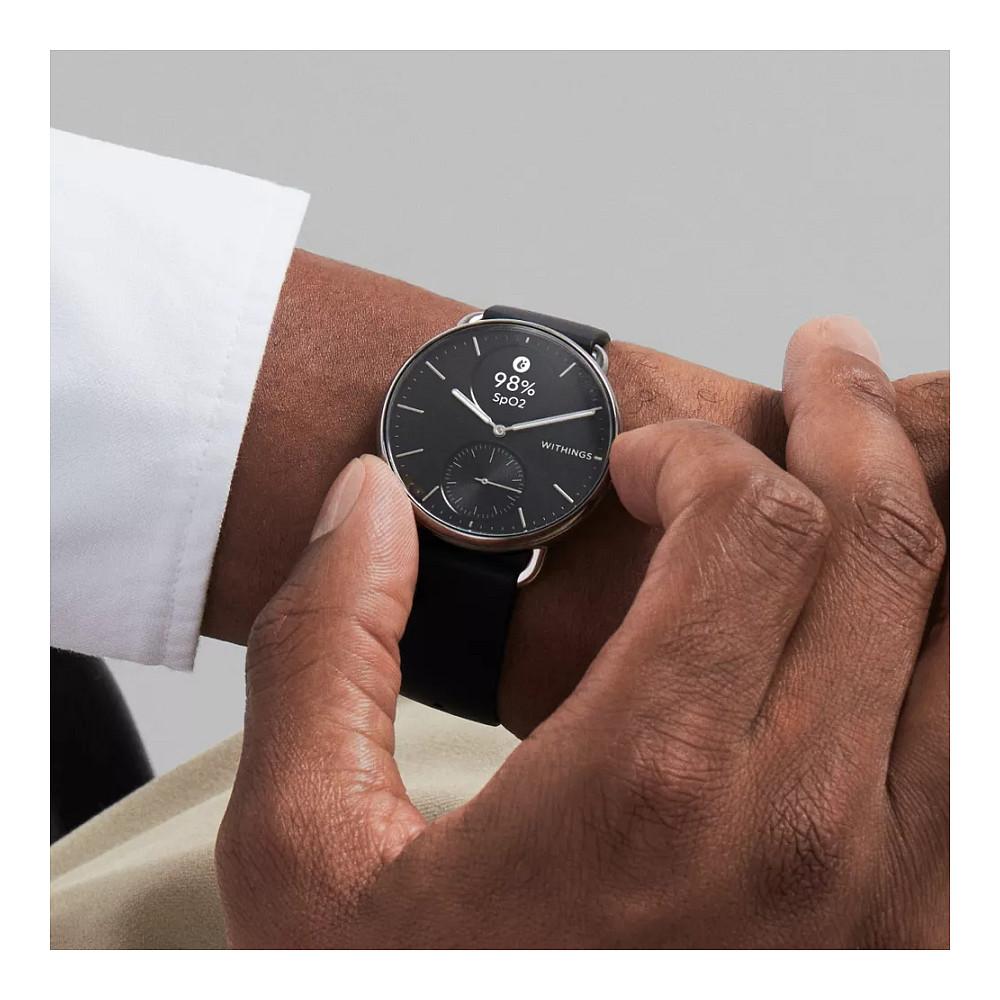Orë e mençur Withings ScanWatch 2, 38mm, OLED, ECG, SpO2, Bluetooth, 5 ATM - Zezë - 3