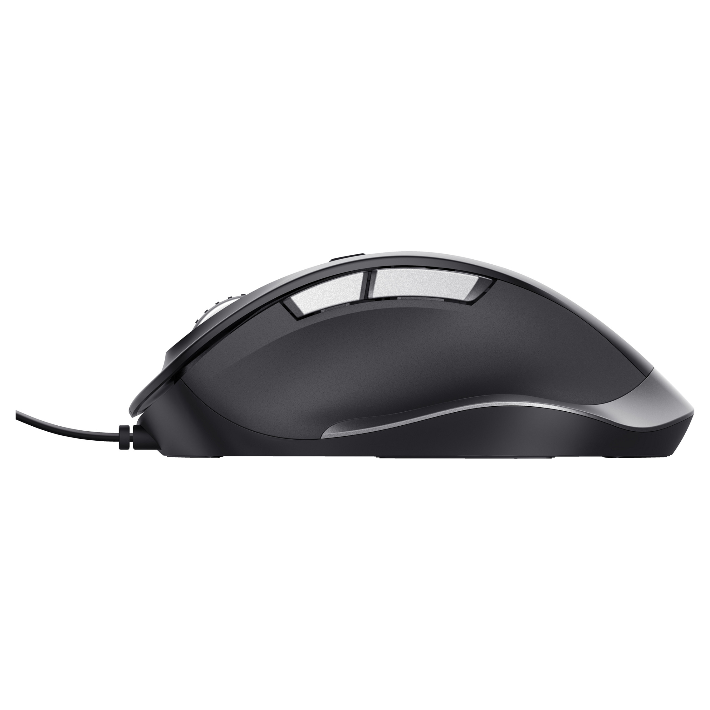 Maus me kabllo Trust Fyda / USB-A / Optik / 600–5000 DPI / 6 Butona - Zezë - 4