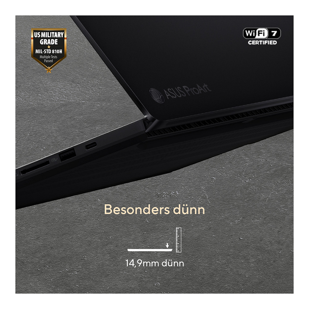 Laptop ASUS ProArt P16 H7606WW-SE028X Copilot+ / Ryzen AI 9 HX 370 / 32GB LPDDR5x / 2TB / 16" WQUXGA 3.8K OLED Touch 120Hz / RTX 5080 16GB - Zezë - 11