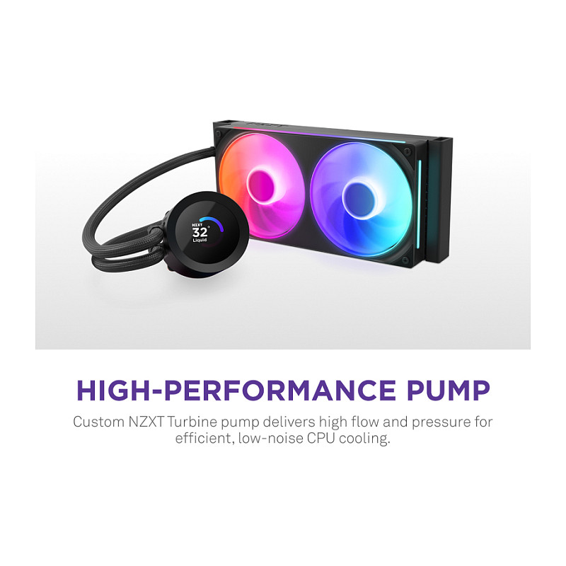 Ftohës për Procesor NZXT Kraken Plus RGB 240 / 240mm / AIO / RGB / LCD - Zezë - 3