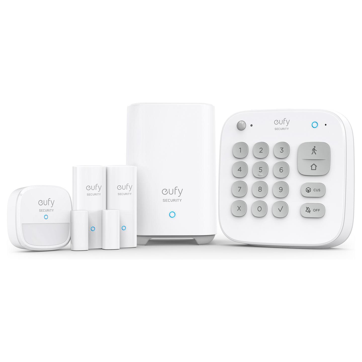 Sistem Alarmi i Mençur eufy T8990321, 5-Pjesësh, Wi-Fi, RF Wireless, GSM, SMS, Sensorë Dyer/Dritare, Sirenë - Bardhë - 2