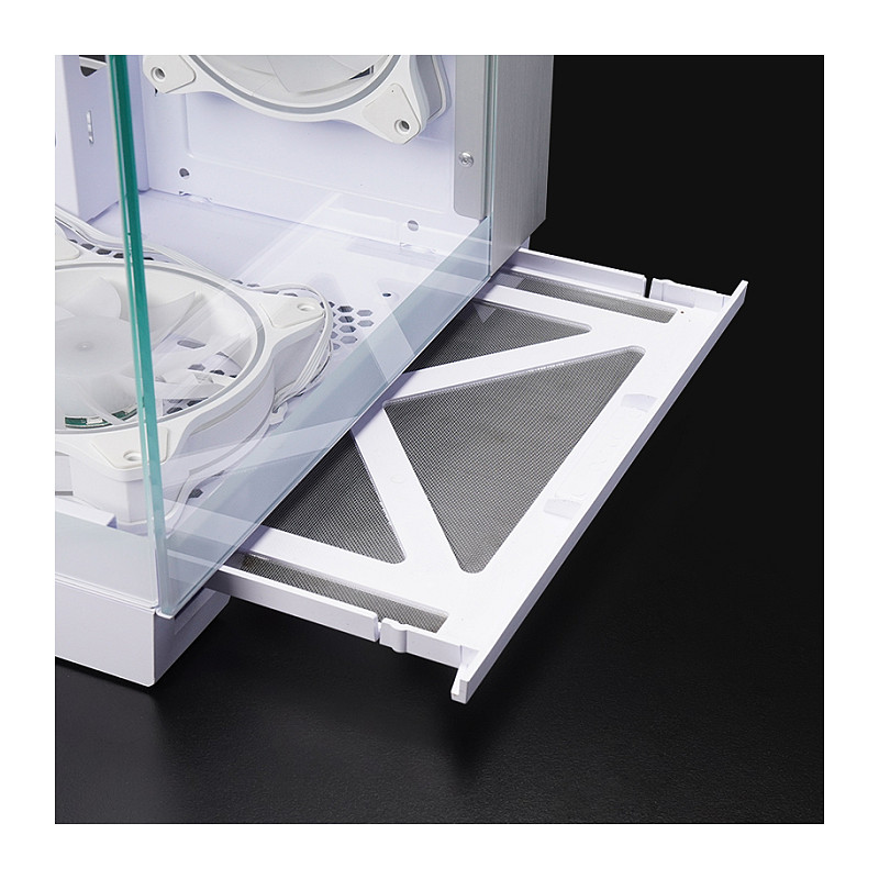 Kasë PC Chieftec Visio GM-30W-TG-OP / Cube / ATX / 3x 120mm ARGB + 2x 120mm ARGB Fan / Tempered Glass / Dual Chamber / 360mm Radiator - Bardhë - 9