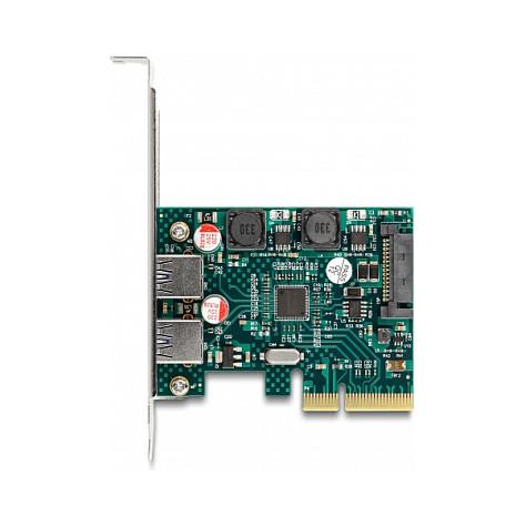 Kartë Zgjerimi PCI Express Delock 90106 / PCIe 3.0 x4 / 2x USB Type-A 10Gbps / ASMedia ASM3142 / Low Profile - 3