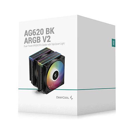 Ftohës për Procesor DeepCool AG620 BK ARGB V2 / 120mm / Dual-Tower / ARGB – Zezë - 6