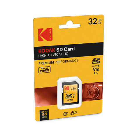 Kartë Memorie Kodak EKMSD32GHC10K / 32GB / SDHC / UHS-I / Class 10 / U1 / V10 - Portokalli - 2