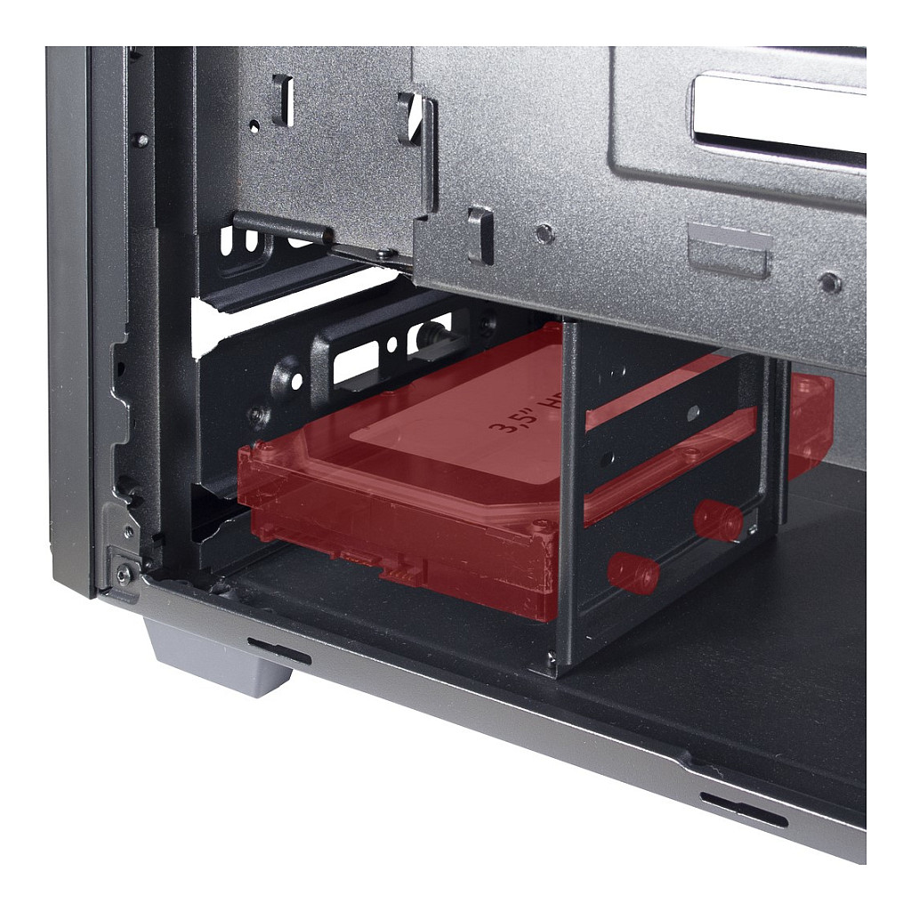 Kasë PC Inter-Tech C-303 Mirror / Midi Tower / ATX / 3x 120mm Fan Support / 2x 3.5" + 4x 2.5" Bay / Tempered Glass - Zezë - 10