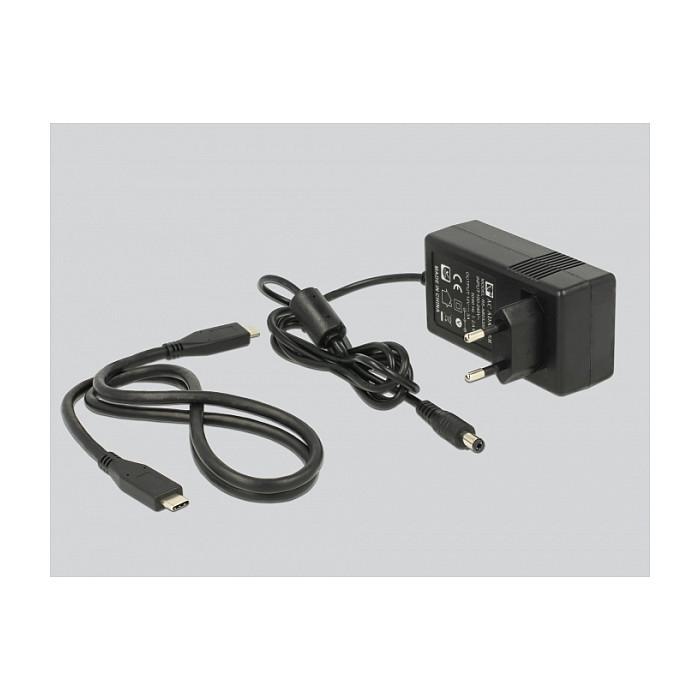 Docking station DeLOCK 63957, për 2x HDD/SSD SATA 2,5", 3,5", USB-C 10 Gbit/s, klonim pa PC - Zezë - 5