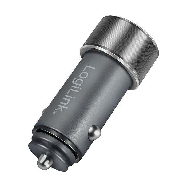 Adapter telefoni për veturë LogiLink PA0252, 1x USB-C PD, 1x USB-A QC 3.0, 36W - Argjend - 4