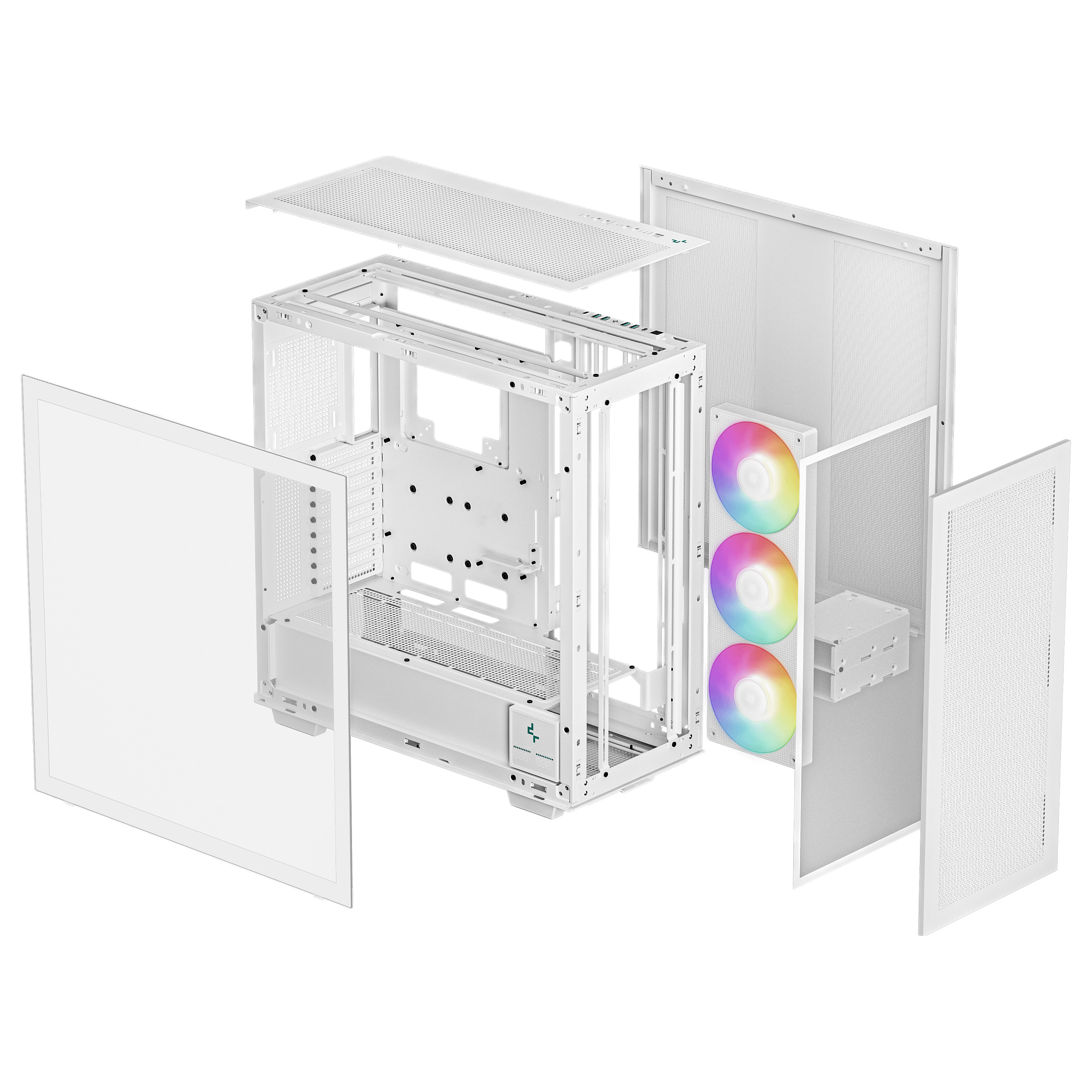 Kasë PC DeepCool Morpheus / Tower / E-ATX / 3x 120mm + 3x 140mm + 2x 180mm + 2x 200mm Fan Support / Tempered Glass / 420mm Radiator / ARGB / Digital Display - Bardhë - 12
